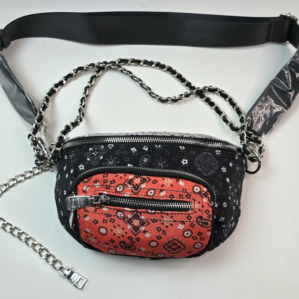 New Steve Madden Black and Red Crossbody Bag